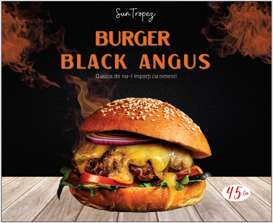 Burgher Black Angus Pret Piscina Sun TRopez Ciurila - Cluj Napoca